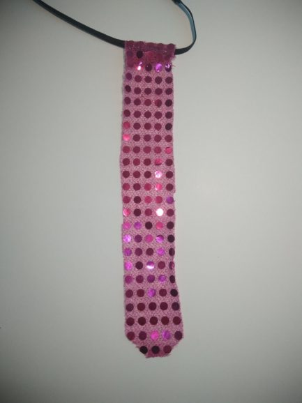 Cravate rose disco