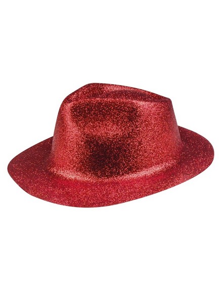 Chapeau brillant rouge pailleté